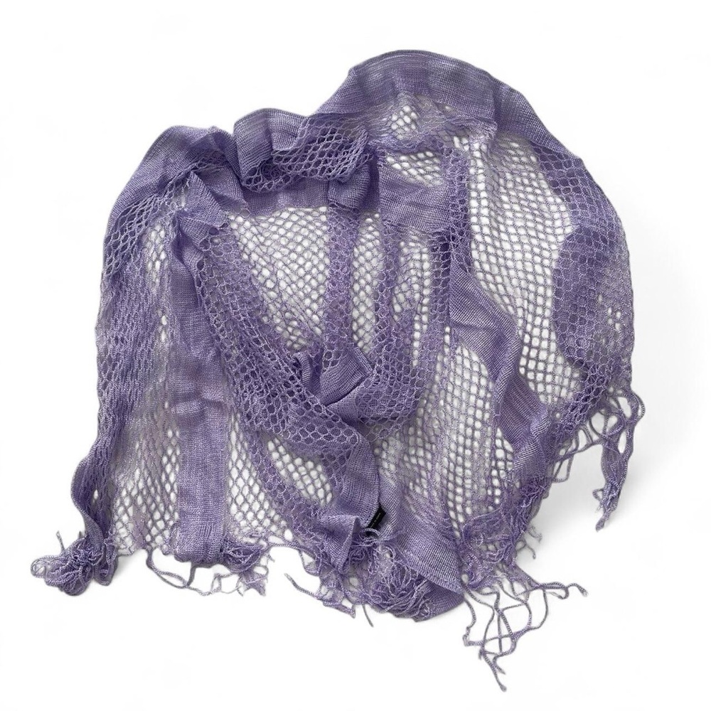 Lilac Fishnet Scarf - Picture 2 of 3